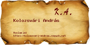 Kolozsvári András névjegykártya